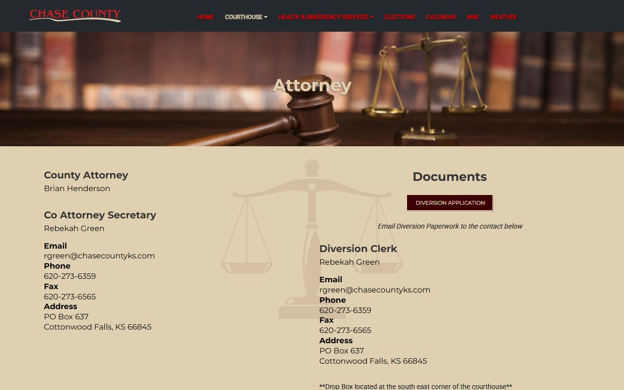 Chase County court records after arrest county attorney charging records